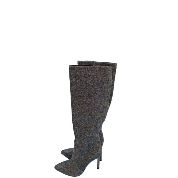 Marc Fisher Rumina Sparkly silver knee high boot Was $259 - Picture 6 of 9